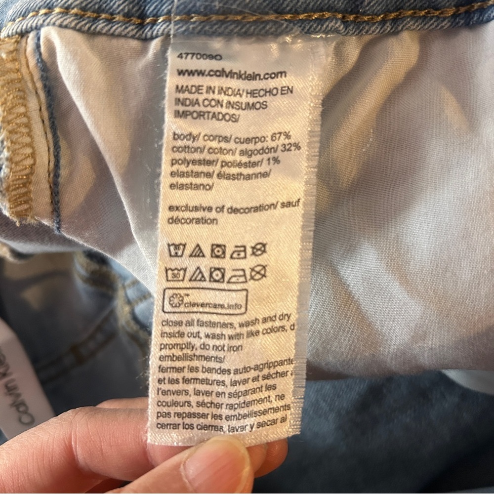 NEW Calvin Klein Light Wash Blue High Rise Skinny Ankle Jeans Denim Size 32 - Picture 11 of 12
